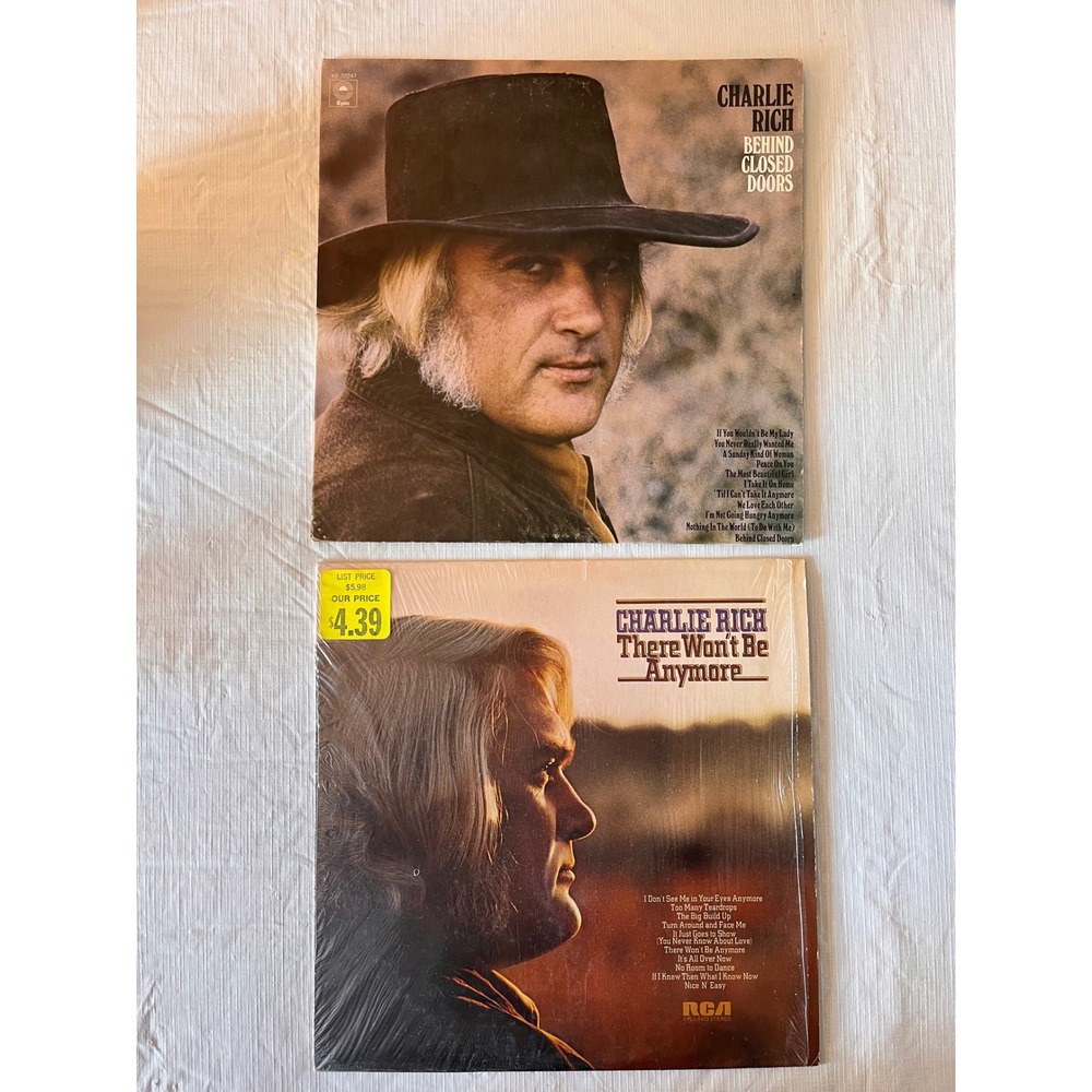 Charlie‎ Rich Vinyl Record Lot Behind Closed Doors & There Wont Be Anymore 2 LPs